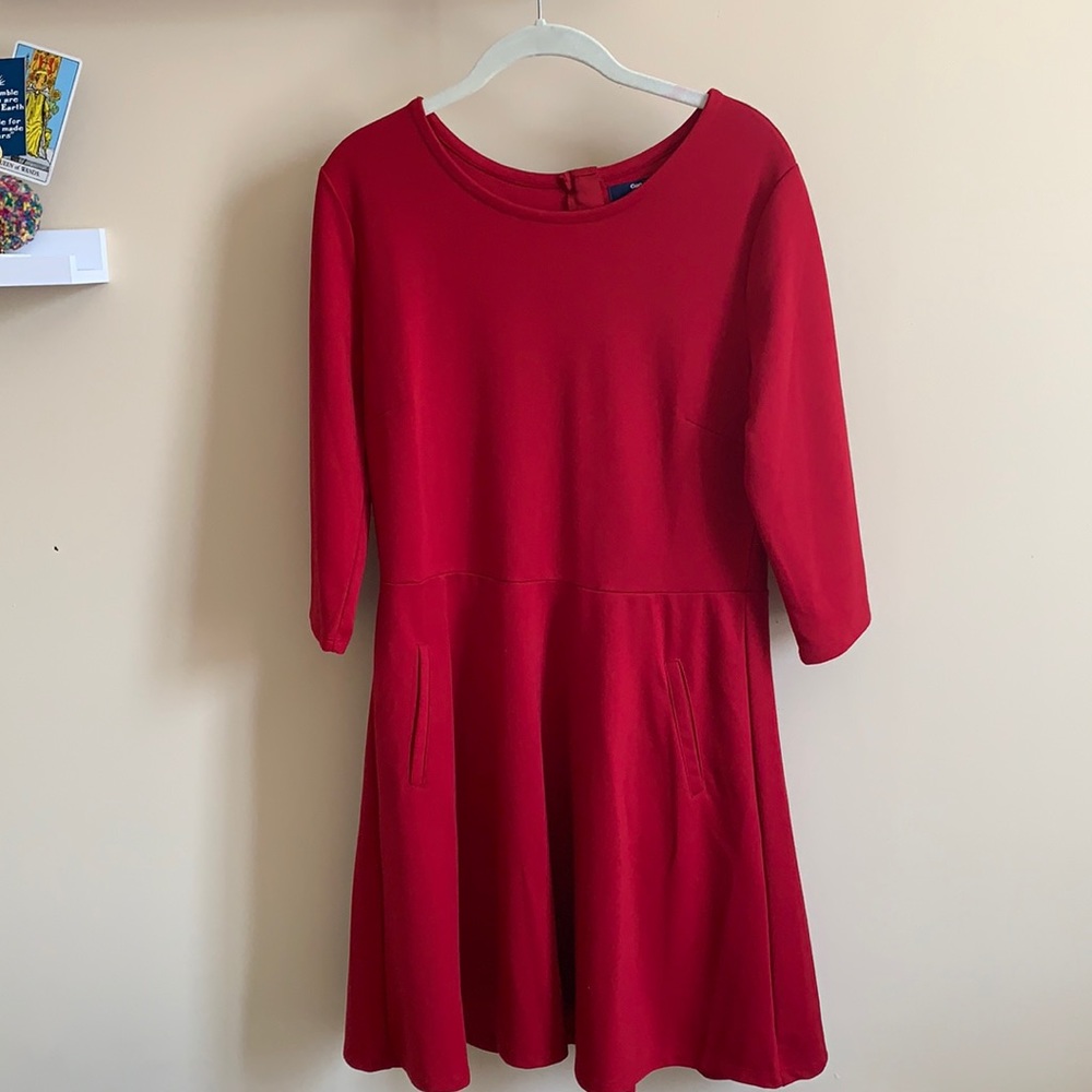 Red Dress with Pockets
